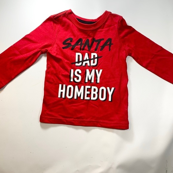 Crazy 8 | Red Long Sleeve  Santa is My Homeboy Top - Picture 5 of 6